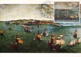 34663 San Mario,maximum 1970 Painting Of P.brueghel The Old, Battaglia Nel Golfo Di Napoli,battle In The Gulf Of Naples - Other