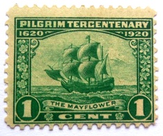 USA # 548  -  PILGRIM TERCENTENARY    -  MAYFLOWER  1c  - 1920 - Unused Stamps