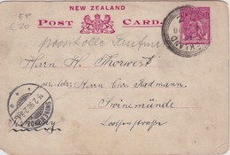 NOUVELLE-ZELANDE 1898 ENTIER POSTAL CARTE DE AUCKLAND - Entiers Postaux