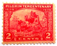 USA # 549 -  PILGRIM TERCENTENARY  -  LANDING OF THE PILGRIMS  2c  - 1920 - Unused Stamps