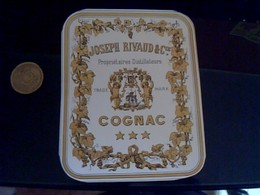 Etiquette   Ancienne Non Utilisèe  Cognac Joseph Rivaud   Propriétaire Distillateur - Alcohols & Spirits