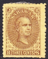 Malaysia-Sarawak SG 1 1869 Sir James Brook, 3c Brown Yellow, Mint Hinged - Sarawak (...-1963)