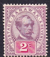 Malaysia-Sarawak SG 9 1888  Sir James Brook, 2c Purple And Carmine, Mint No Gum - Sarawak (...-1963)