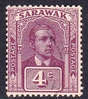 Malaysia-Sarawak SG 65 1923 Sir James Brook, 4c Brown Purple, Used - Sarawak (...-1963)