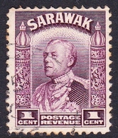 Malaysia-Sarawak SG 106 1934 Sir James Brook, 1c Purple, Used - Sarawak (...-1963)