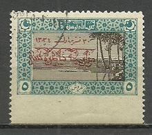 Turkey; 1919 Commemorative Stamp For The Armistice 5 K. ERROR "Imperf. Margin" - Used Stamps