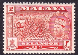 Malaysia-Selangor SG 130 1962 Sultan Shah, 2c Orange-red, Mint Hinged - Selangor