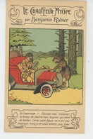 BENJAMIN RABIER -Jolie Carte "LE CHAUFFEUR MYOPE" Ours & Automobile -Carte PUB Pour Chaussures A LA BOTTE DE LA VILLETTE - Rabier, B.