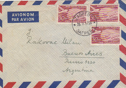 Yugoslavia Airmail Cover Sent To Argentina , Zagreb 1957 - Airmail