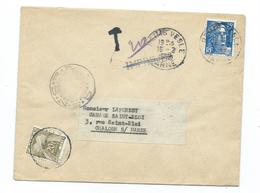 Lettre Taxee - Gandon - 1859-1959 Covers & Documents