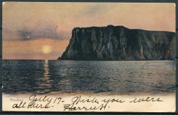 1905 Norway Nordkap Postcard. Trondheim / Nordkap - Quincy USA (stamp Removed) - Covers & Documents