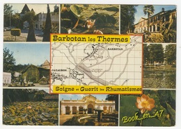 {56626} 32 Gers Barbotan Les Thermes , Carte Et Multivues ; Tour De L' Horloge , Hôtel Des Thermes , Bains De Boue - Cartes Géographiques