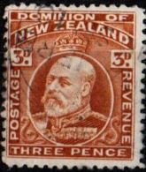 New Zealand 1909 3d King Edward Perf 14 Line Perforation Value Cancelled - Gebraucht