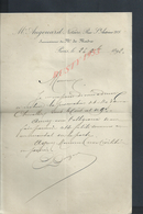 LETTRE DE 1892 DE AUGOUARD NOTAIRE À PARIS RUE SAINT ANTOINE : - Manuscrits