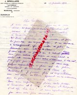 24-  MUSSIDAN- LETTRE MANUSCRITE SIGNEE J. BROILLARD-AGENT ASSURANCES LE PHENIX-4 RUE DE BERGERAC- 1944 - Bank & Insurance