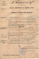 VP12.250 - MILITARIA - PAU 1883 - Certificat D'Instruction Militaire Caporal QUERE Au 18 ème Régiment D'Infanterie - Documenten