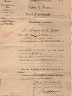 VP12.251 - MILITARIA - PARIS 1903 - Lettre De Service Du Lieutenant QUERE Au 137ème Régiment Territorial D'Infanterie - Documenten