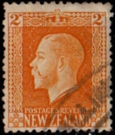 New Zealand 1916 King George V 2d Yellow Perf 14*13½ 1 Value Cancelled - Gebraucht