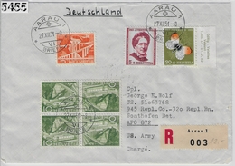 1951 Charge J138/561 J141/564 298/530 K42/ Aarau 27.XII.51 To Sonthofen US Army - Covers & Documents