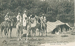 EXPOSITION COLONIALE DE 1907 Au Bois De VINCENNES Et NOGENT SUR MARNE - La Caravane Touareg - Carte Postée - Rare - Exhibitions