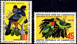 BIRDS OF RAINFORESTS-TURACOS & LOVEBIRDS-SET OF 2-CAMEROUN-1972-SCARCE-MNH-B9-870 - Coucous, Touracos