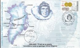 NORTH POLE, ALFRED WEGENER ARCTIC EXPEDITION, MAP, SPECIAL COVER, 2005, ROMANIA - Arktis Expeditionen