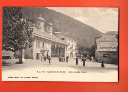 DA09-03 Leukerbad Loèche-les-Bains, Les Grands Bains. Circulé. Petit Pli Angle - Loèche