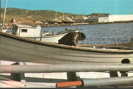 CARTE POSTALE DE SAINT-PIERRE ET MIQUELON - AVANT LE DEPART EN MER - Saint-Pierre-et-Miquelon