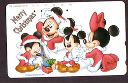 Télécarte Japon * 110-193362 * DISNEY  (6380) MERRY CHRISTMAS * WEIHNACHTEN * TELEFONKARTE * PHONECARD JAPAN * - Disney