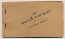CARNET Complet De 15 Cartes Postales De Franchise Militaire - Non Illustrées - "Envoi De ... F.M." - Lettres & Documents