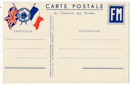 Carte Postale Du Cheminot Aux Armées (Franchise Militaire) - Neuve Et TB - Brieven En Documenten