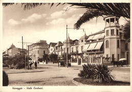 Italy, Viareggio, Viale Carducci, Street Scene, Old Postcard - Viareggio