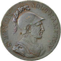 Monnaie, Grande-Bretagne, Hampshire, Halfpenny Token, 1791, Southampton, SUP - Autres & Non Classés