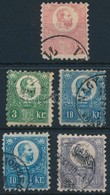 O 1871 K?nyomat 5kr + Réznyomat 3kr, 2 X 10kr, 25kr (23.000) - Other & Unclassified