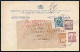 1922 Légi Levél Párizsba - Andere & Zonder Classificatie