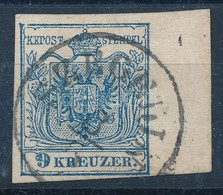 O 1850 9kr MP III 8,5 Mm ívszéllel, Lemezhibás Bélyeg 'SZEGEDIN' - Other & Unclassified