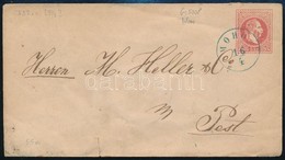 1869 5kr Díjjegyes Boríték Kék 'MOHOL' (Gudlin 500 Pont!) - Other & Unclassified