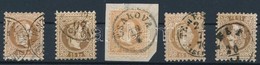 O 1867 5 X 15kr, Különböz? árnyalatok - Sonstige & Ohne Zuordnung