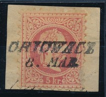 1867 5kr 'ORIOWACZ' Vonalbélyegzés (Gudlin 150 P) (sérült A Bélyeg) - Other & Unclassified