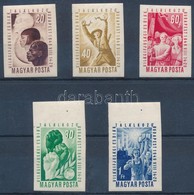 ** 1949 VIT (I.) Vágott Sor (20.000) / Mi 1048-1052 Imperforate Set - Other & Unclassified