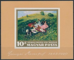 ** 1966 Festmény (I.) Vágott Blokk (4.000) - Other & Unclassified