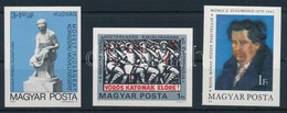 * 1979 Magyar Tanácsköztársaság (VI.) + Ifjúságért + Móricz Zsigmond 1-1 Vágott Bélyeg (3.600) - Autres & Non Classés