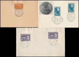 1947-1949 Bélyegnap 3 Els?napi Levelez?lapon (5.800) - Altri & Non Classificati