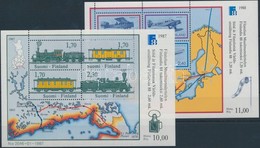 ** Finnország 1987-1988 Bélyegkiállítás 2 Klf Blokk Mi 3, 4 - Sonstige & Ohne Zuordnung