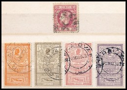 O Románia 1872-1903 Mi 32 A + 157-160 (Mi EUR 350,-) - Autres & Non Classés