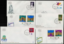 Izrael 1970-1975 6 Db Klf Tabos FDC - Andere & Zonder Classificatie