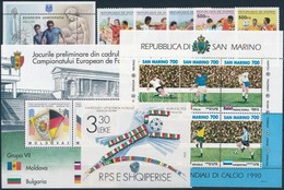 ** 1990-1996 Futball Motívum 1 Sor + 4 Klf Blokk - Autres & Non Classés