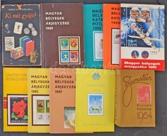 Összesen 10 Db Katalógus és Szakkönyv, Közte 5 Db Magyar Bélyegek árjegyzéke (1981, 1983, 1985, 1987, 1989) és 1 Db Zums - Other & Unclassified