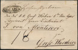 Ca. 1830 Portós Levél / Cover With Postage Due 'SZALABÉR' - Gross-Wardein - Autres & Non Classés