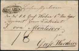 Ca. 1830 Portós Levél / Cover With Postage Due 'SZALABÉR' - Gross-Wardein - Andere & Zonder Classificatie